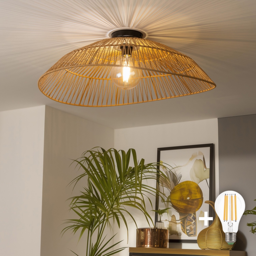 Brilagi - LED pritrjena stropna svetilka CERIA BOHO 1xE27/40W/230V premer 70 cm rjava