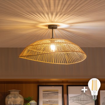 Brilagi - LED pritrjena stropna svetilka CERIA BOHO 1xE27/60W/230V, premer 70 cm, črna/rjava