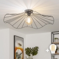 Brilagi - LED pritrjena stropna svetilka CERIA WIRE 1xE27/40W/230V premer 80 cm črna