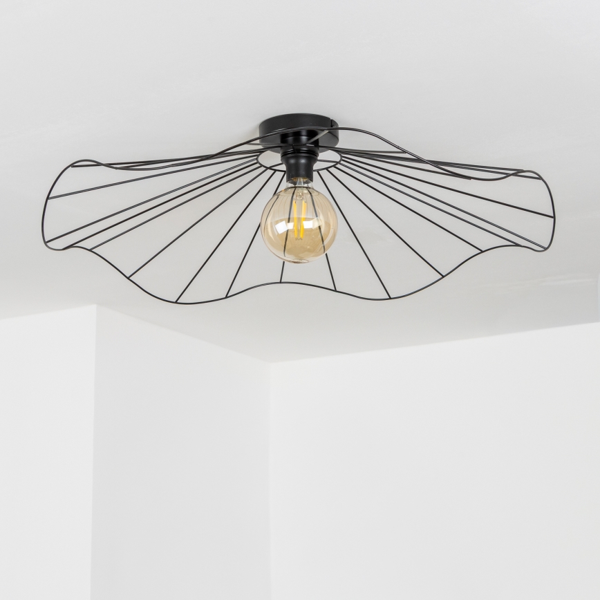 Brilagi - LED pritrjena stropna svetilka CERIA WIRE 1xE27/40W/230V premer 80 cm črna