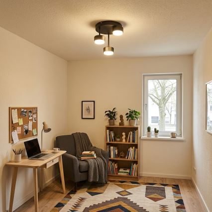 Brilagi - LED pritrjena stropna svetilka MONO 3xGX53/30W/230V črna