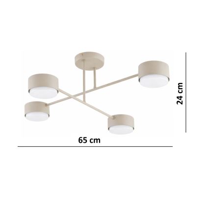 Brilagi - LED pritrjena stropna svetilka MONO 4xGX53/30W/230V bež