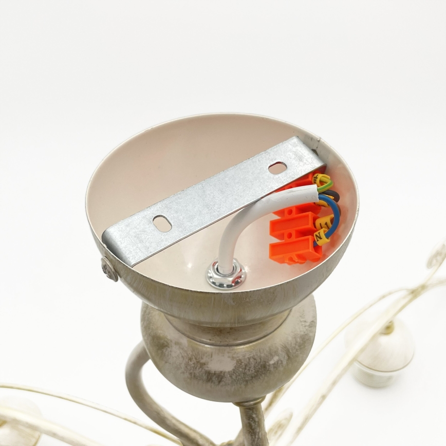 Brilagi - LED pritrjeni lestenec ANTICO 3xE27/60W/230V, bela patina