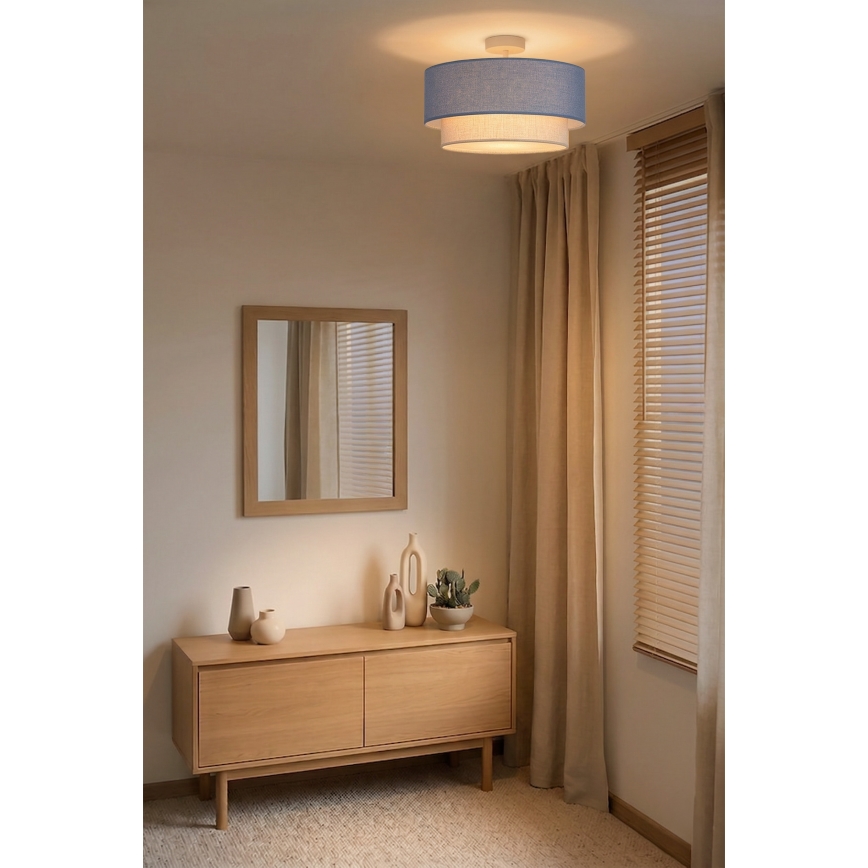 Brilagi - LED pritrjeni lestenec BOHO ECO 1xE27/10W/230V premer 40 cm modra/kremna