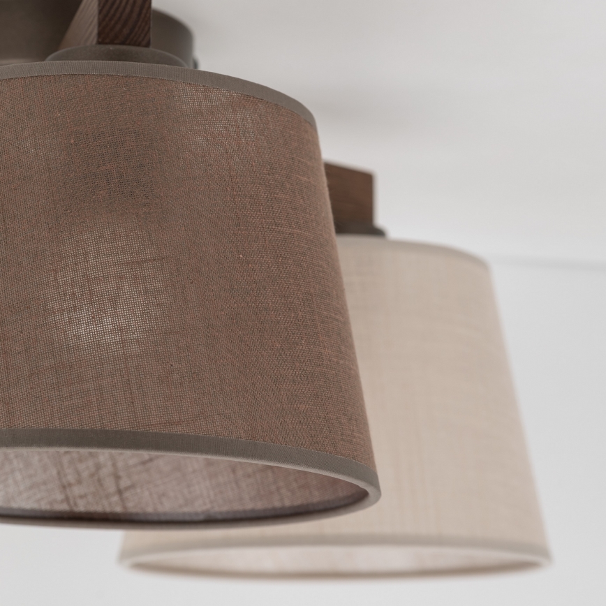 BRILAGI - LED pritrjeni lestenec LATTE 3xE27/15W/230V borovica/mešanica