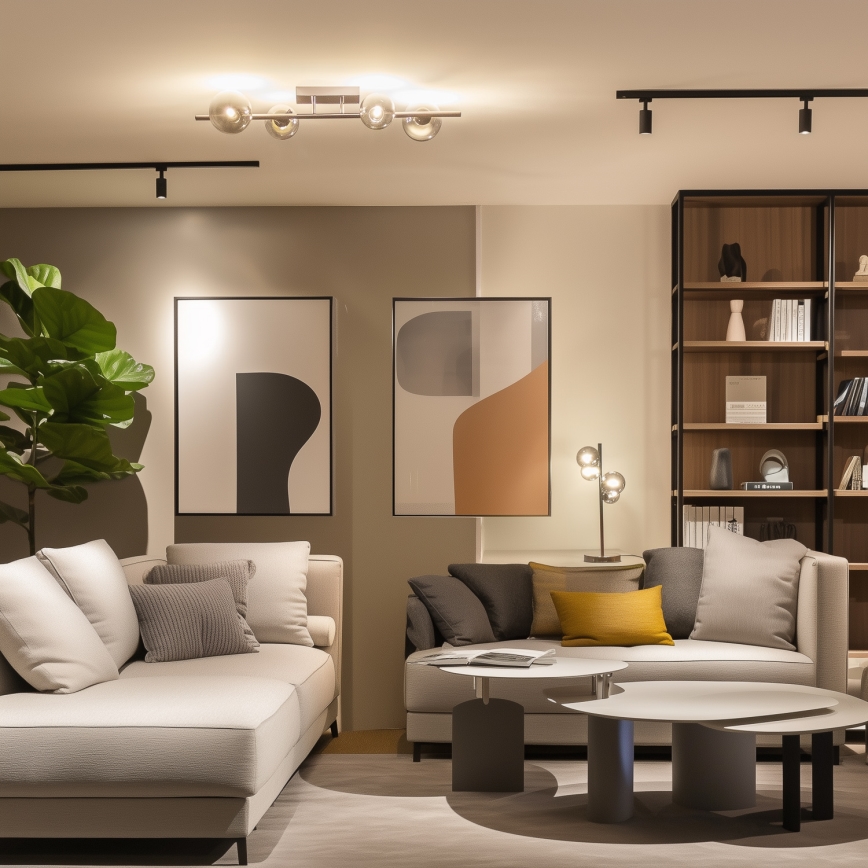 Brilagi - LED pritrjeni lestenec MILLA 4xG9/3W/230V črno-krom/dimljeno steklo