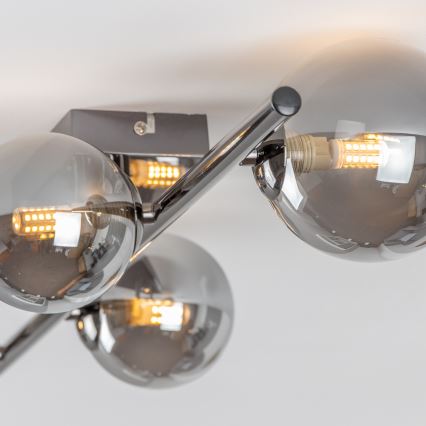 Brilagi - LED pritrjeni lestenec MILLA 4xG9/3W/230V črno-krom/dimljeno steklo