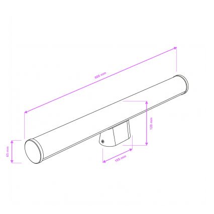 Brilagi - LED osvetlitev za kopalniško ogledalo TUBE LED/15W/230V 3000/4000/6500K IP44 sijajni krom