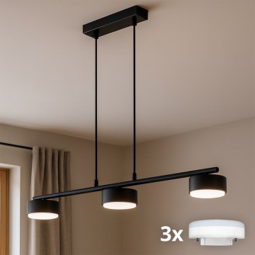 Brilagi - LED RBG+CCT zatemnjevalen lestenec na kablu MONO 3xGX53/14W/230V 2700-6500K Wi-Fi Tuya črna