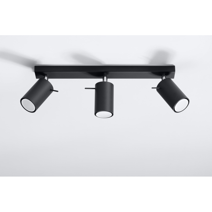 Brilagi -  LED Reflektor ASMUS 3xGU10/7W/230V črna