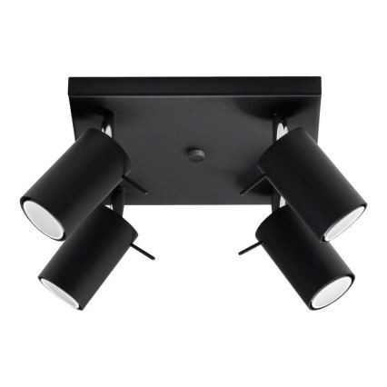 Brilagi -  LED Reflektor ASMUS 4xGU10/7W/230V črna