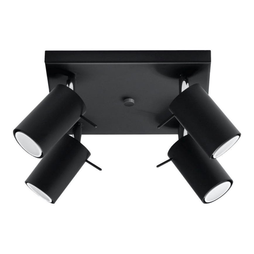 Brilagi -  LED Reflektor ASMUS 4xGU10/7W/230V črna