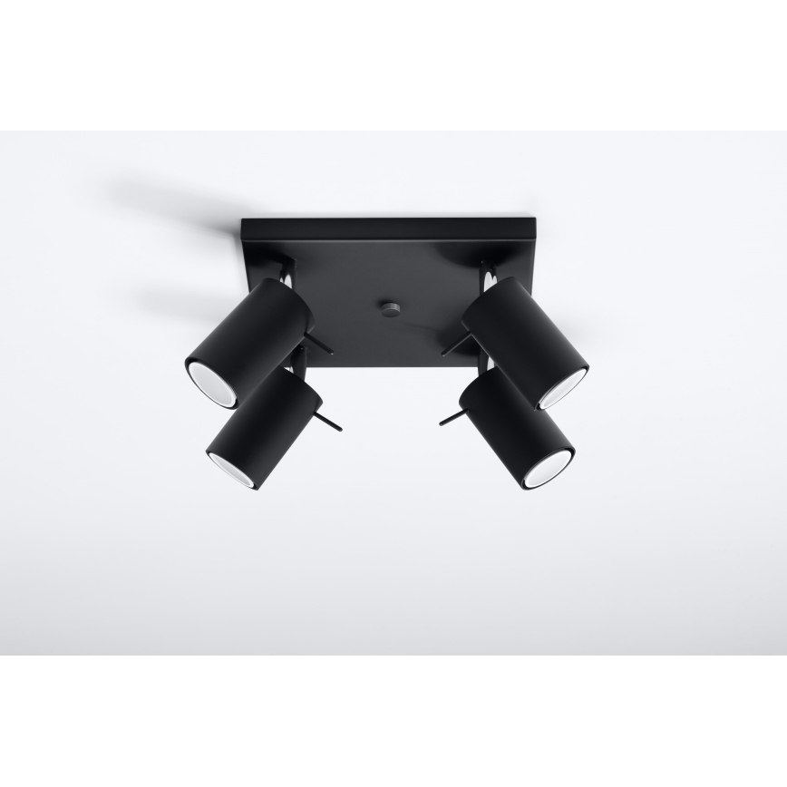 Brilagi -  LED Reflektor ASMUS 4xGU10/7W/230V črna