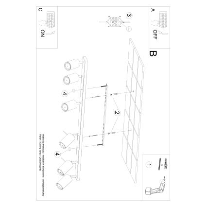 Brilagi -  LED Reflektor ASMUS 6xGU10/7W/230V bela