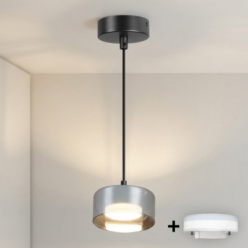 Brilagi - LED RGB+CCT zatemljiv lestenec na kablu AURA LUX 1xGX53/14W/230V 2700-6500K Wi-Fi Tuya črna/dimljena