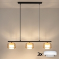 Brilagi - LED RGB+CCT zatemljiv lestenec na kablu AURA LUX 3xGX53/14W/230V 2700-6500K Wi-Fi Tuya črna/zlata