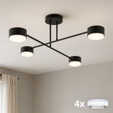 Brilagi - LED RGB+CCT zatemljiv površinsko montiran lestenec MONO 4xGX53/14W/230V 2700-6500K Wi-Fi Tuya črna