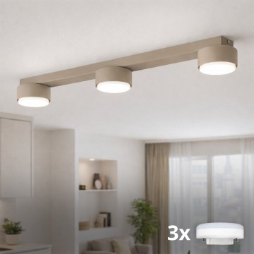 Brilagi - LED RGB+CCT zatemljivo točkovno svetilo MONO 3xGX53/14W/230V 2700-6500K Wi-Fi Tuya bež