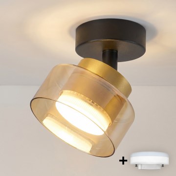 Brilagi - LED RGB+CCT zatemnjevalna točkovna svetilka AURA LUX 1xGX53/14W/230V 2700-6500K Wi-Fi Tuya črna/zlata