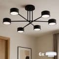 Brilagi - LED RGB+CCT zatemnjiva pritrjena stropna svetilka MONO 6xGX53/14W/230V 2700-6500K Wi-Fi Tuya črna