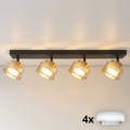 Brilagi - LED RGB+CCT zatemnjiva točkovna svetilka AURA LUX 4xGX53/14W/230V 2700-6500K Wi-Fi Tuya črna/zlata