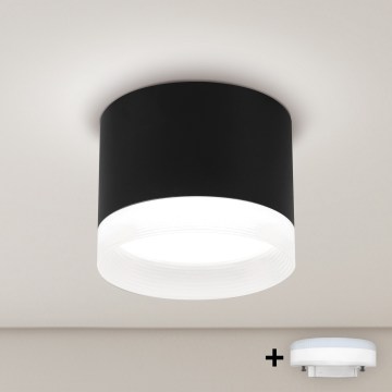 Brilagi - LED RGB+CCT zatemnjiva vgradna svetilka SMOOTH 1xGX53/14W/230V 2700-6500K Wi-Fi Tuya črna