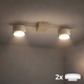 Brilagi - LED RGB+CCT zatemnjivo točkovno svetilo MONO 2xGX53/14W/230V 2700-6500K Wi-Fi Tuya bež