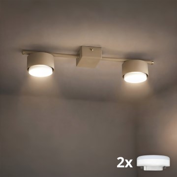Brilagi - LED RGB+CCT zatemnjivo točkovno svetilo MONO 2xGX53/14W/230V 2700-6500K Wi-Fi Tuya bež
