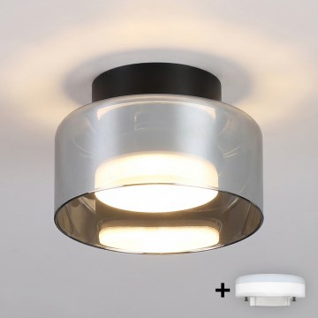 Brilagi - LED RGB+CCT zatemnljivo točkovno svetilo AURA LUX 1xGX53/14W/230V 2700-6500K Wi-Fi Tuya črna/dimna