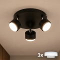 Brilagi - LED RGB+CCT zatemnljivo točkovno svetilo MONO 3xGX53/14W/230V 2700-6500K Wi-Fi Tuya črno