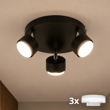Brilagi - LED RGB+CCT zatemnljivo točkovno svetilo MONO 3xGX53/14W/230V 2700-6500K Wi-Fi Tuya črno