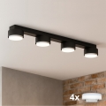 Brilagi - LED RGB+CCT zatemnljivo točkovno svetilo MONO 4xGX53/14W/230V 2700-6500K Wi-Fi Tuya črno