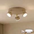 Brilagi - LED RGB+CCT zatemnljivo vgradno svetilo MONO 3xGX53/14W/230V 2700-6500K Wi-Fi Tuya bež/zlata