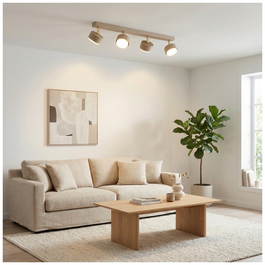Brilagi - LED RGB+CCT Zatemnjivo točkovno svetilo MONO 4xGX53/14W/230V 2700-6500K Wi-Fi Tuya bež