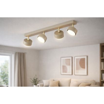 Brilagi - LED RGB+CCT Zatemnjivo točkovno svetilo MONO 4xGX53/14W/230V 2700-6500K Wi-Fi Tuya bež
