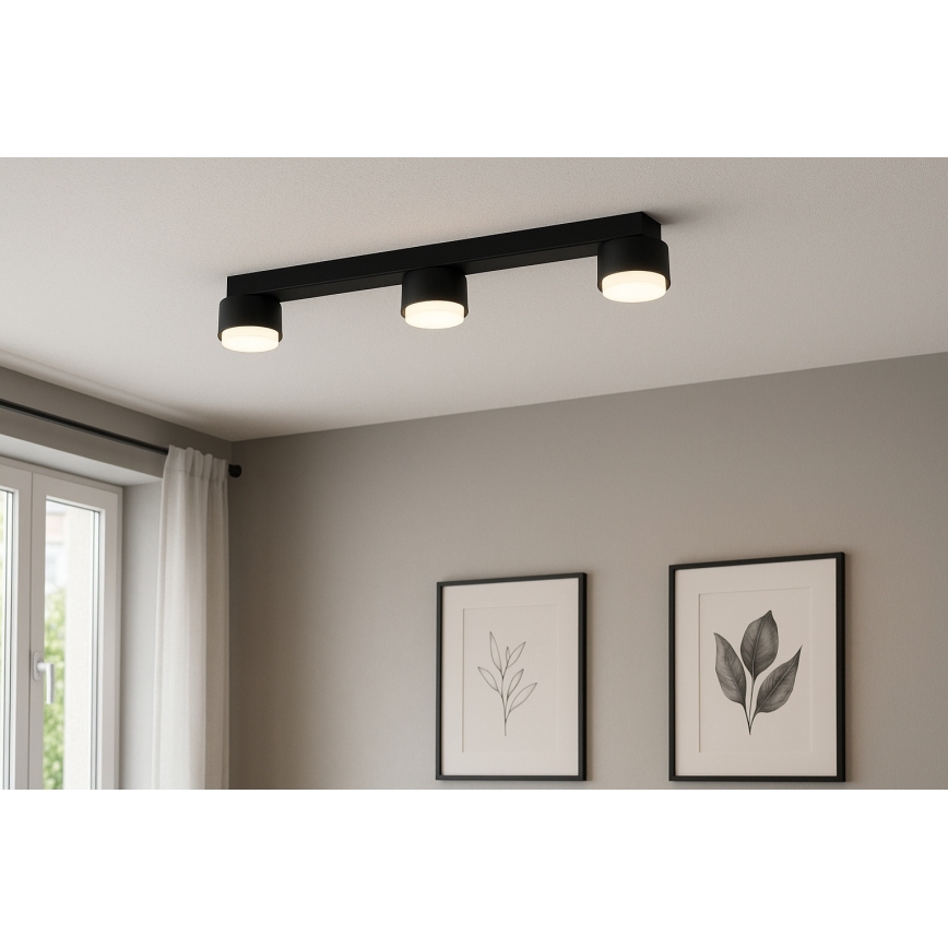 Brilagi - LED RGB+CCT Zatemnjiva točkovna svetilka MONO 3xGX53/14W/230V 2700-6500K Wi-Fi Tuya črna