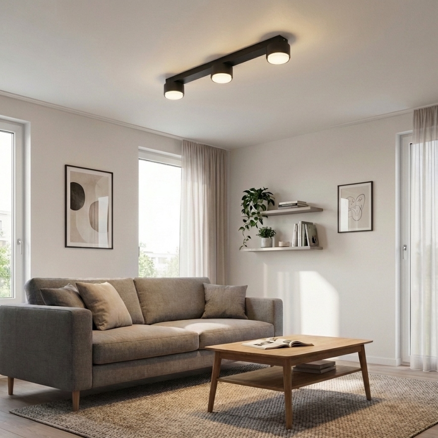 Brilagi - LED RGB+CCT Zatemnjiva točkovna svetilka MONO 3xGX53/14W/230V 2700-6500K Wi-Fi Tuya črna