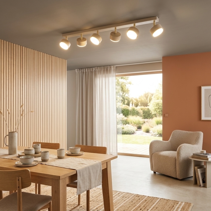 Brilagi - LED RGB+CCT zatemnljivo točkovno svetilo MONO 6xGX53/14W/230V 2700-6500K Wi-Fi Tuya bež/zlata