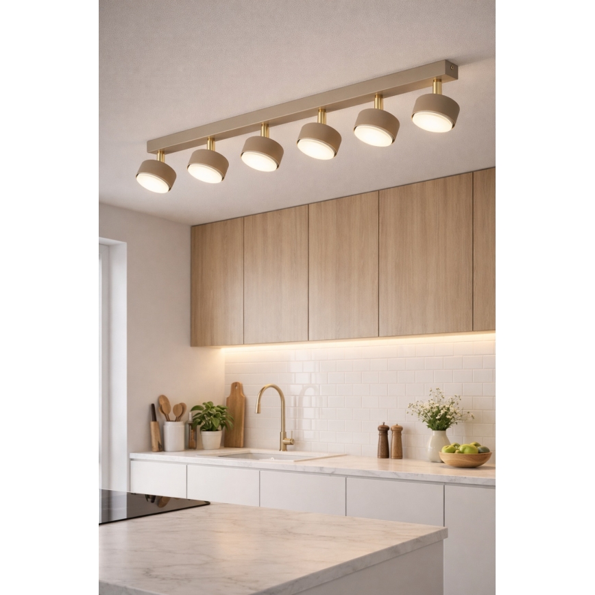 Brilagi - LED RGB+CCT zatemnljivo točkovno svetilo MONO 6xGX53/14W/230V 2700-6500K Wi-Fi Tuya bež/zlata