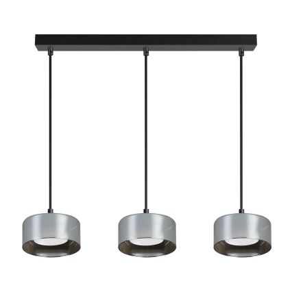 Brilagi - LED RGB+CCT zatemnljiv lestenec na jeklenem kablu AURA LUX 3xGX53/14W/230V 2700-6500K Wi-Fi Tuya črna/dimna