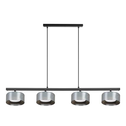 Brilagi - LED RGB+CCT Zatemnjevalni lestenec na kablu AURA LUX 4xGX53/14W/230V 2700-6500K Wi-Fi Tuya črna/dimljena