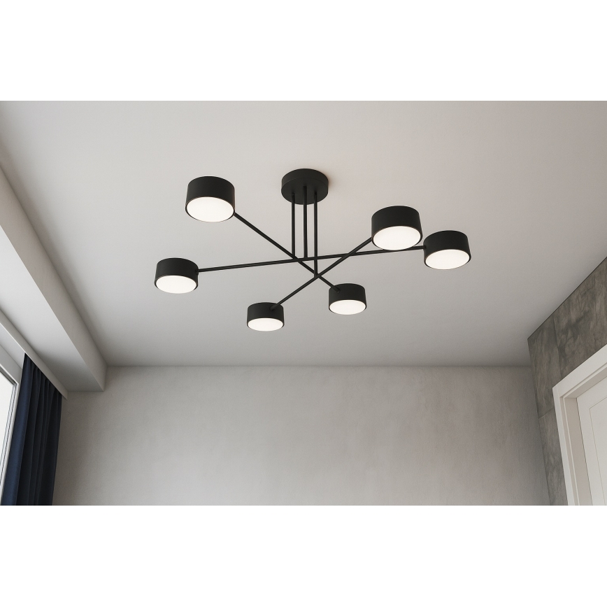Brilagi - LED RGB+CCT zatemnjiva pritrjena stropna svetilka MONO 6xGX53/14W/230V 2700-6500K Wi-Fi Tuya črna