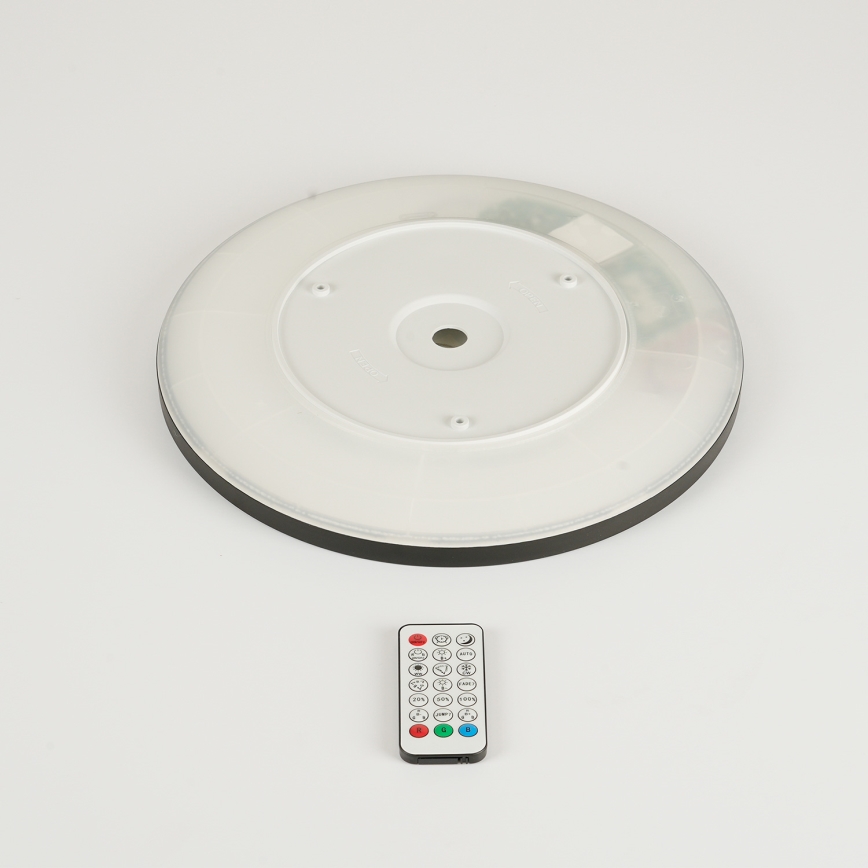 Brilagi - LED RGBW zatemnljivo stropno svetilo ULTRA SLIM LED/18W/230V 2700-6500K premer 30 cm črna + daljinski upravljalnik