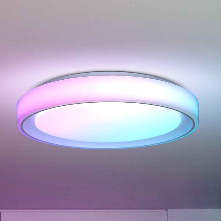 Brilagi - LED RGB Zatemnitvena stropna svetilka FLOCO LED/30W/230V 3000-6500K Wi-Fi Tuya + LED/6W + Daljinski upravljalnik