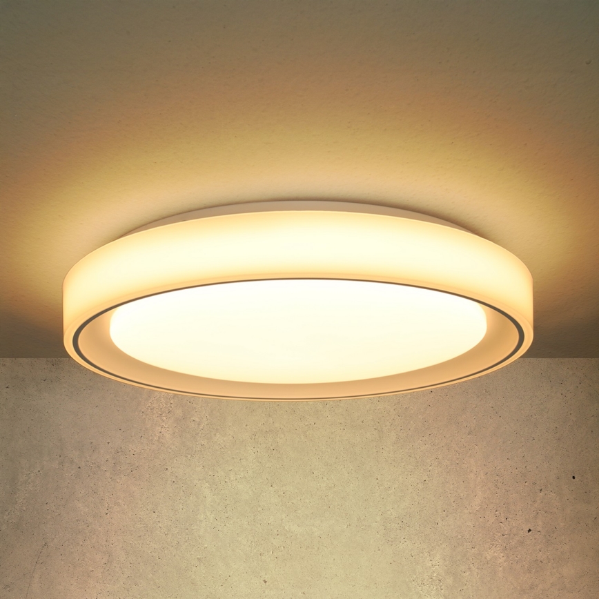 Brilagi - LED RGB Zatemnitvena stropna svetilka FLOCO LED/30W/230V 3000-6500K Wi-Fi Tuya + LED/6W + Daljinski upravljalnik