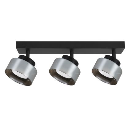 Brilagi - LED RGB+CCT Zatemnljivo točkovno svetilo AURA LUX 3xGX53/14W/230V 2700-6500K Wi-Fi Tuya črna/dimna