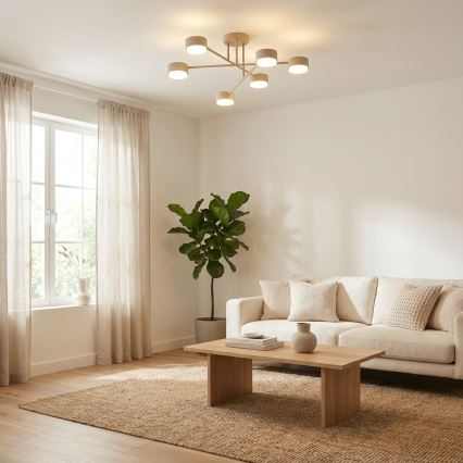 Brilagi - LED RGB+CCT Zatemljiv pritrjen stropni lestenec MONO 6xGX53/14W/230V 2700-6500K Wi-Fi Tuya črna