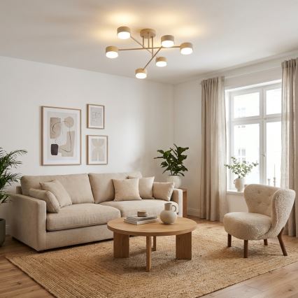 Brilagi - LED RGB+CCT Zatemljiv pritrjen stropni lestenec MONO 6xGX53/14W/230V 2700-6500K Wi-Fi Tuya črna