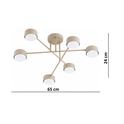 Brilagi - LED RGB+CCT Zatemljiv pritrjen stropni lestenec MONO 6xGX53/14W/230V 2700-6500K Wi-Fi Tuya črna