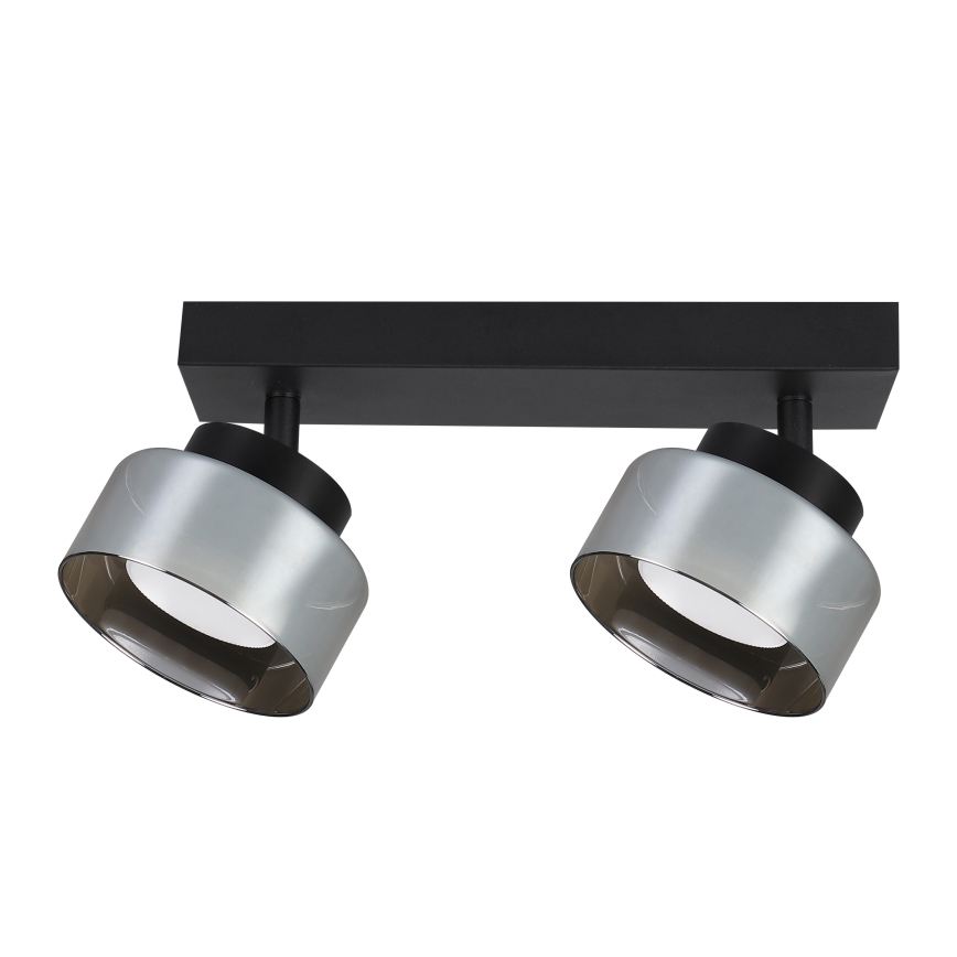 Brilagi - LED RGB+CCT zatemljiv stropni spot AURA LUX 2xGX53/14W/230V 2700-6500K Wi-Fi Tuya črna/dimljena